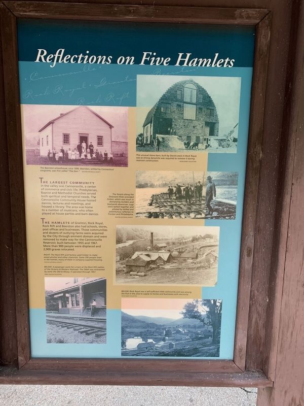 Reflections on Five Hamlets Marker image. Click for full size.