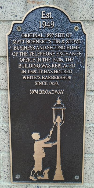3974 Broadway Marker. Click for full size. 3974 Broadway Marker image. Click for full size.