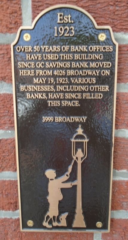 3999 Broadway Marker. Click for full size. 3999 Broadway Marker image. Click for full size.