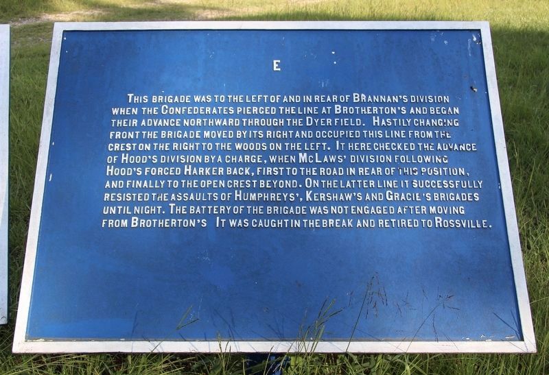 Harker's Brigade Marker image. Click for full size.