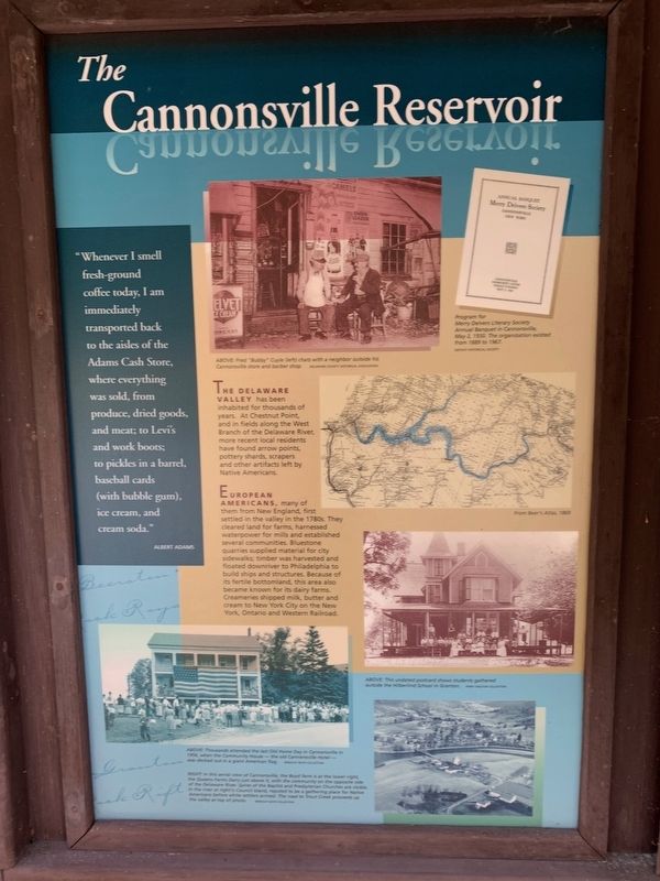 The Cannonsville Reservoir Marker. Click for full size. The Cannonsville Reservoir Marker image. Click for full size.