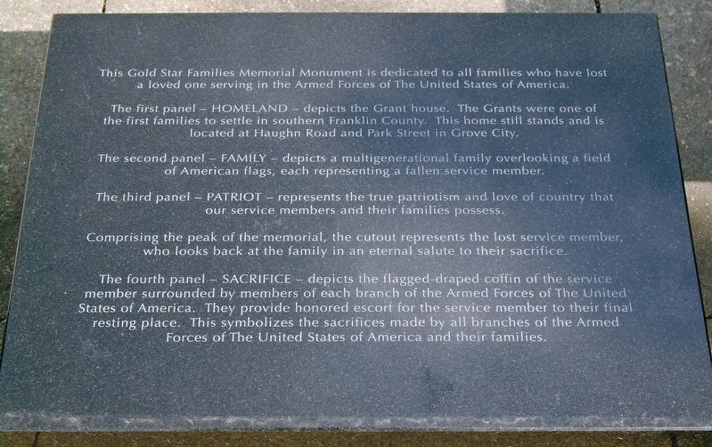 Gold Star Families Memorial. Click for full size. Gold Star Families Memorial image. Click for full size.