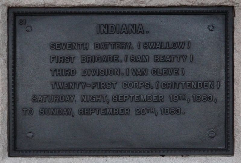 7th Indiana Battery Marker image. Click for full size.