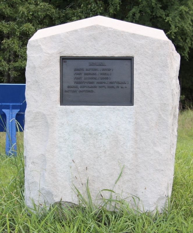 8th Indiana Battery Marker. Click for full size. 8th Indiana Battery Marker image. Click for full size.