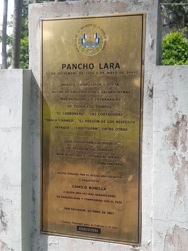 Pancho Lara Marker. Click for full size. Pancho Lara Marker image. Click for full size.