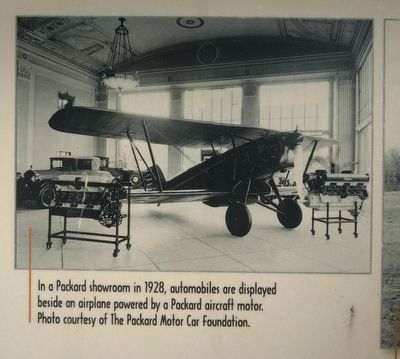 Packard Takes Flight: Charles Lindbergh Visits the Proving Grounds Marker - lower left image image. Click for full size.
