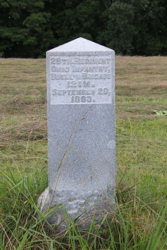 26th Ohio Infantry Marker image. Click for full size.