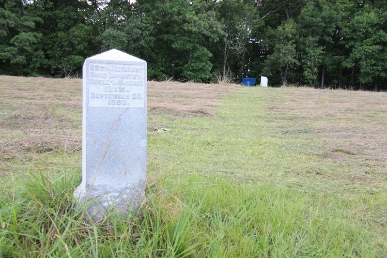 26th Ohio Infantry Marker. Click for full size. 26th Ohio Infantry Marker image. Click for full size.
