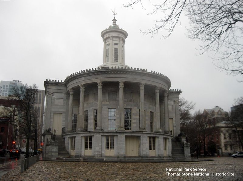 Merchants' Exchange Cupola Restoration Marker. Click for full size. Merchants' Exchange Cupola Restoration Marker image. Click for full size.