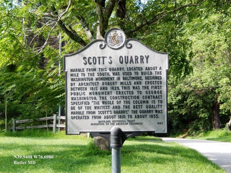 Scott’s Quarry Marker image. Click for full size.