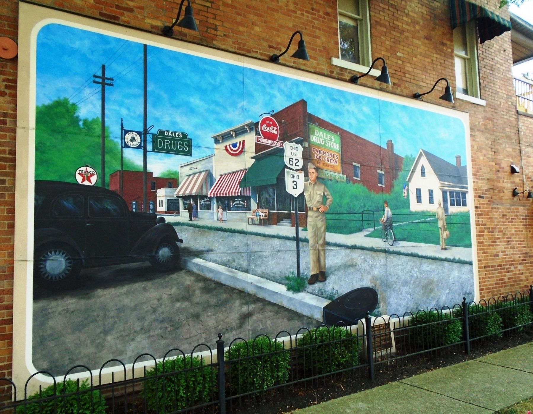 "Coming Home 1942" Mural and Marker. Click for full size. "Coming Home 1942" Mural and Marker image. Click for full size.