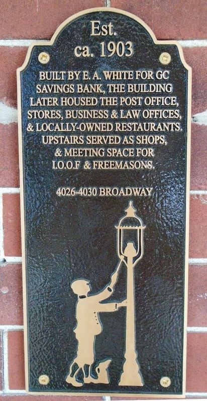 4026-4030 Broadway Marker. Click for full size. 4026-4030 Broadway Marker image. Click for full size.