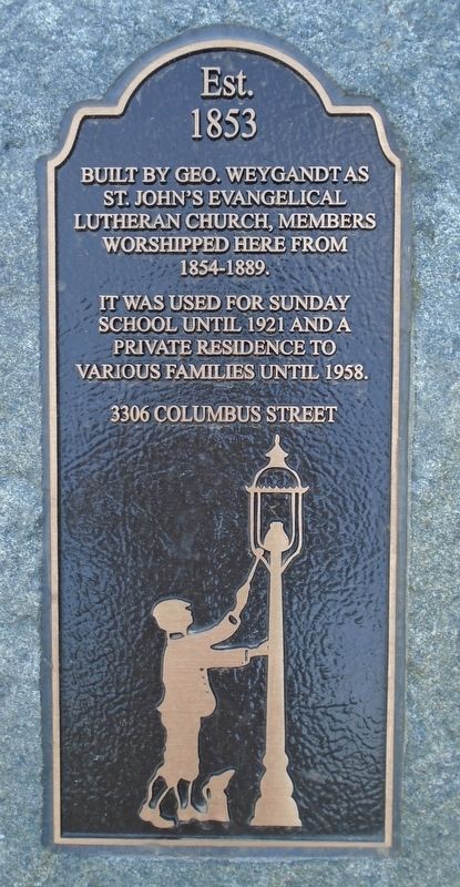 3306 Columbus Street Marker. Click for full size. 3306 Columbus Street Marker image. Click for full size.