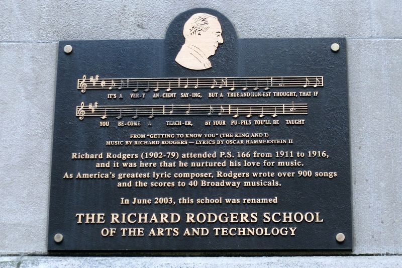 Richard Rodgers Marker. Click for full size. Richard Rodgers Marker image. Click for full size.