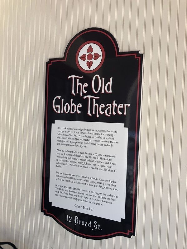 The Old Globe Theater Marker image. Click for full size.