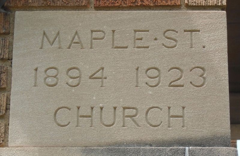 Maple Street United Evangelical Church Cornerstone image. Click for full size.
