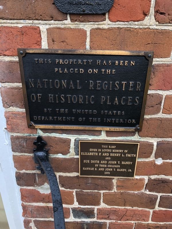 National Register of Historic Places plaque on the building. Click for full size. National Register of Historic Places plaque on the building image. Click for full size.