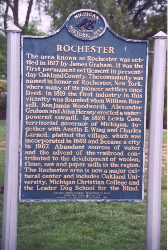 Rochester Marker image. Click for full size.