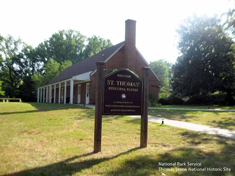 St. Thomas Church entrance sign. image. Click for full size.