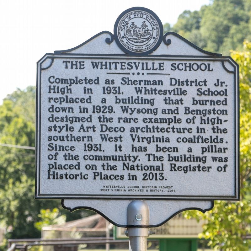 The Whitesville School Marker image. Click for full size.