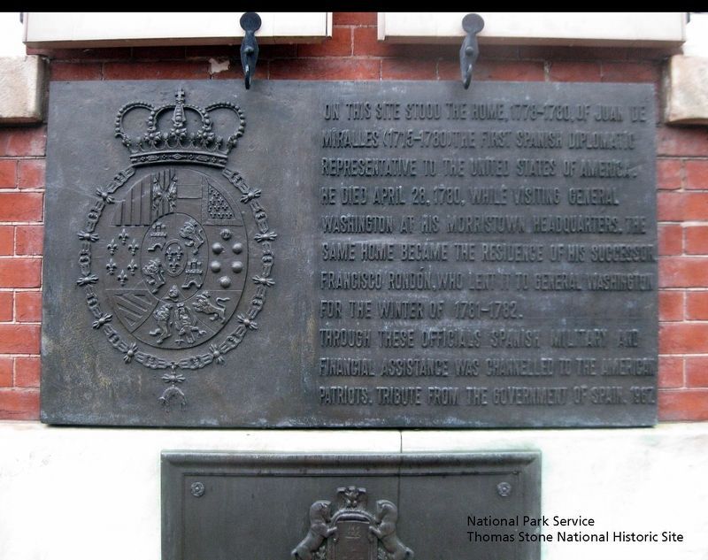 The Home of Juan de Miralles Marker image. Click for full size.