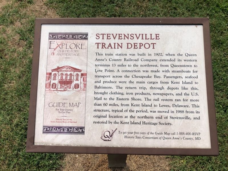 Stevensville Train Depot Marker image. Click for full size.