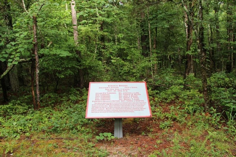 Strahl's Brigade Marker. Click for full size. Strahl's Brigade Marker image. Click for full size.