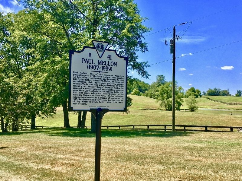 Paul Mellon Marker. Click for full size. Paul Mellon Marker image. Click for full size.