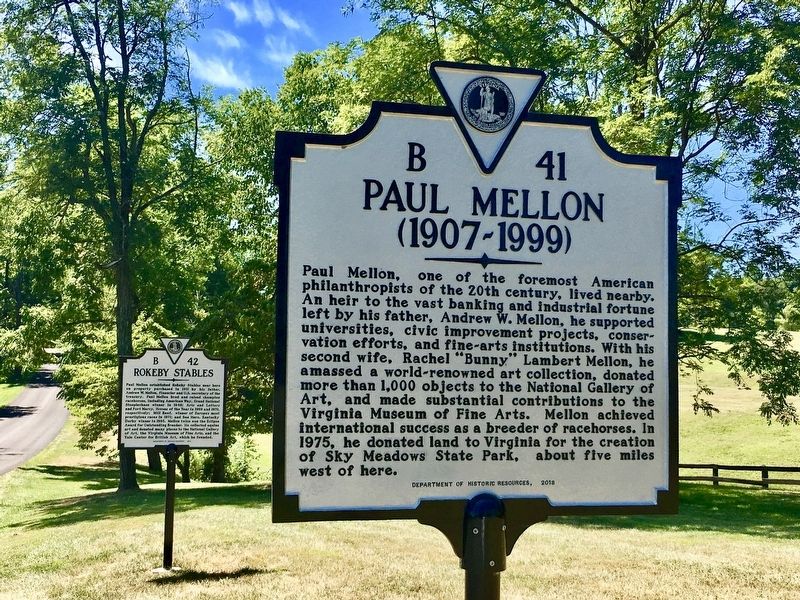 Paul Mellon and Rokeby Stables Markers image. Click for full size.
