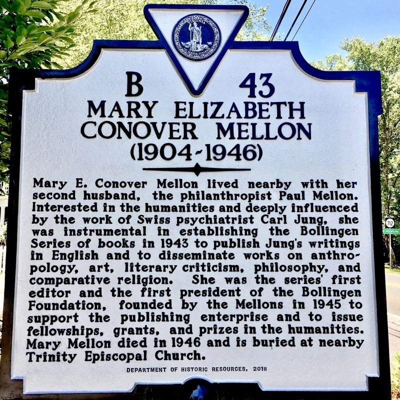 Mary Elizabeth Conover Mellon Marker image. Click for full size.
