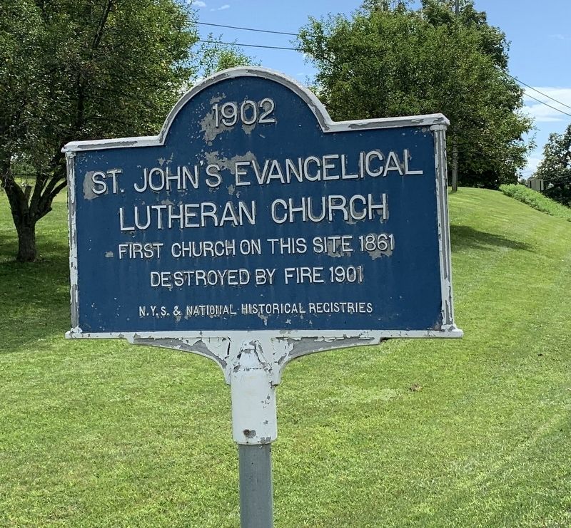 St. John’s Evangelical Lutheran Church Marker image. Click for full size.