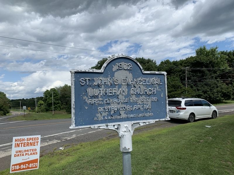 St. John�s Evangelical Lutheran Church Marker image. Click for full size.