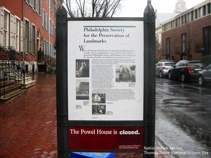 Philadelphia Society for the Preservation of Landmarks Marker image. Click for full size.
