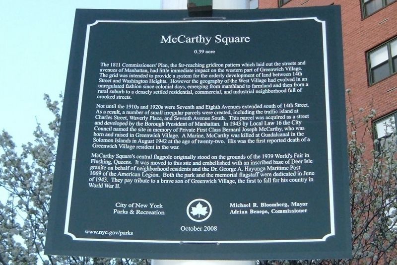 McCarthy Square Marker image. Click for full size.