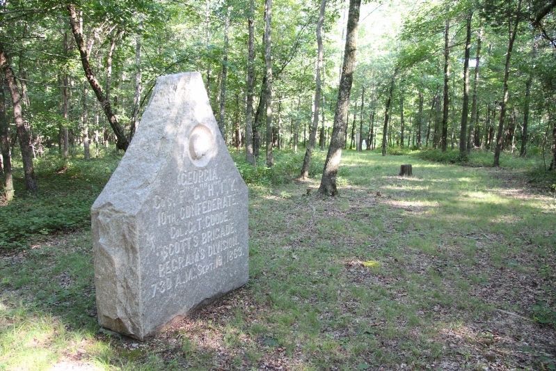 10th Confederate Georgia Cavalry Marker. Click for full size. 10th Confederate Georgia Cavalry Marker image. Click for full size.
