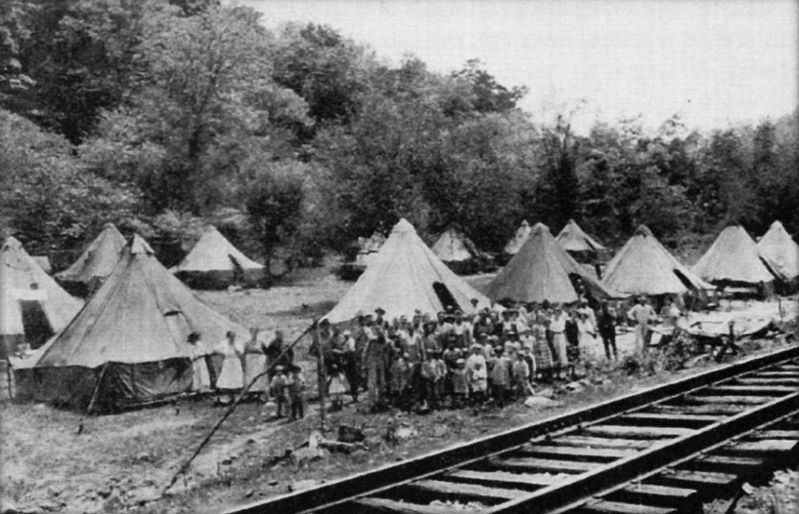 Residents of Holly Grove mining tent colony image. Click for full size.