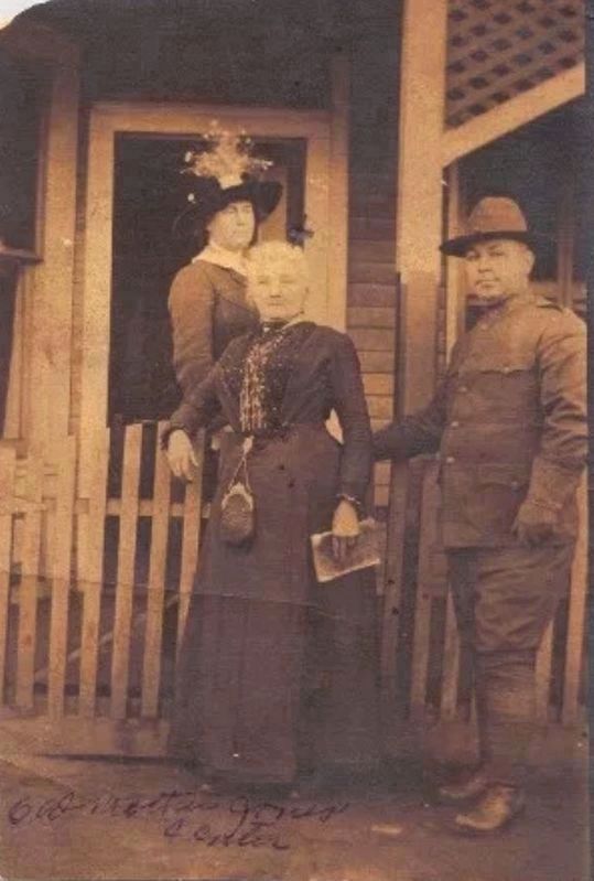 82-year-old Mother Jones outside her prison in Pratt WV during her court-martial trial image. Click for full size.