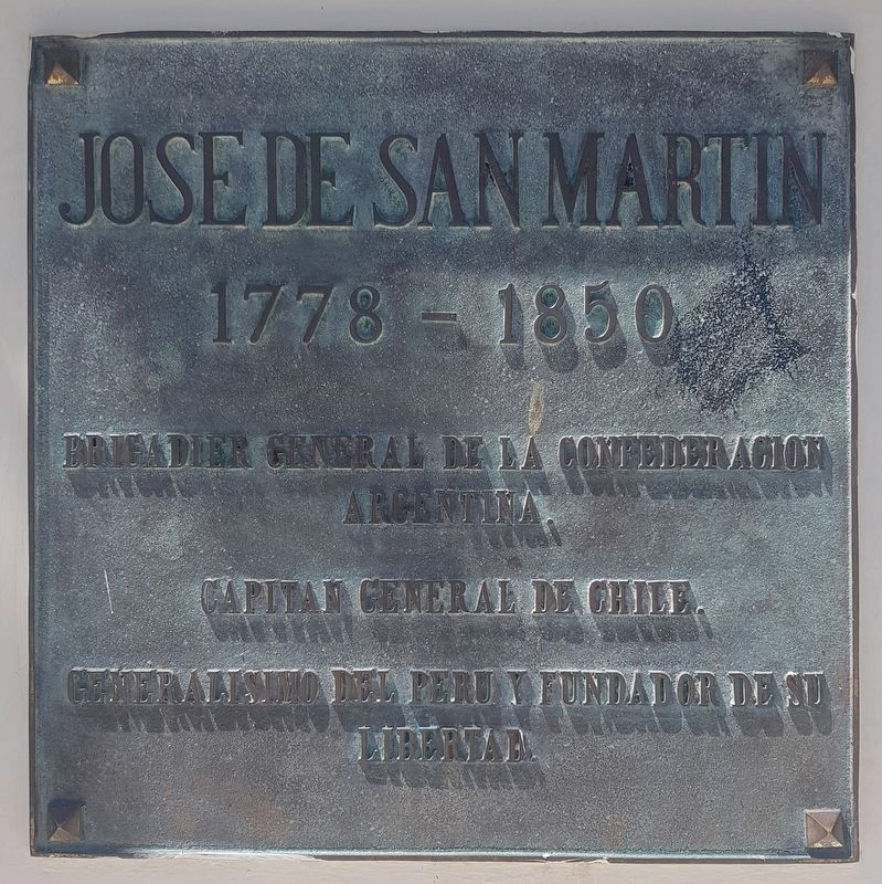 Jos� de San Mart�n Marker image. Click for full size.