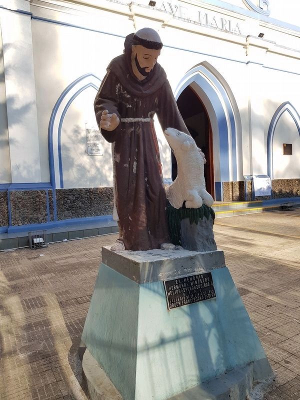 A St. Francis statue in the atrium of the Ataco Catholic Church image. Click for full size.