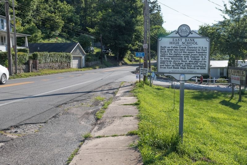 East Bank High School Marker. Click for full size. East Bank High School Marker image. Click for full size.