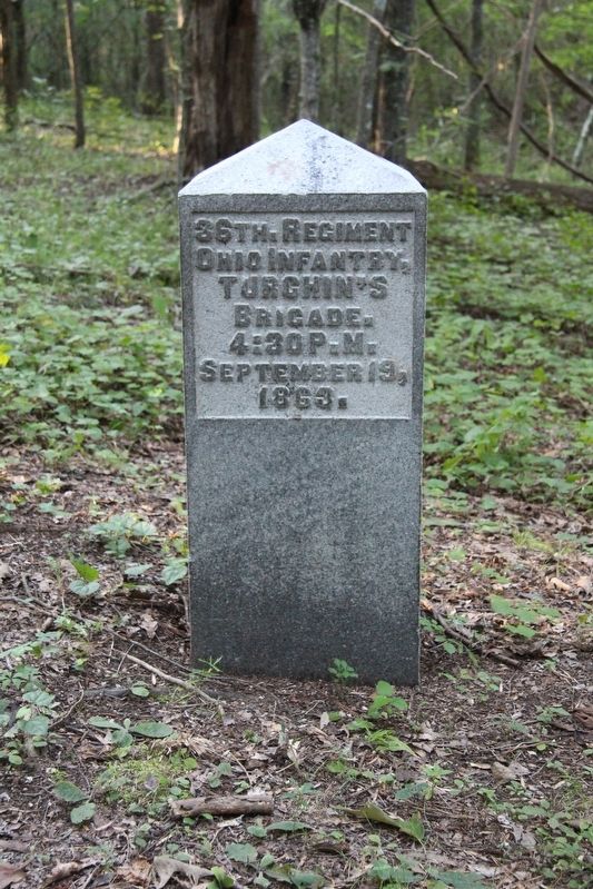 36th Ohio Infantry Marker. Click for full size. 36th Ohio Infantry Marker image. Click for full size.