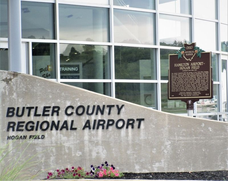 Hamilton Airport- Hogan Field Marker. Click for full size. Hamilton Airport- Hogan Field Marker image. Click for full size.