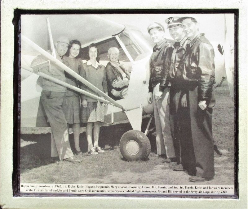 Hamilton Airport- Hogan Field Marker. Click for full size. Hamilton Airport- Hogan Field Marker image. Click for full size.