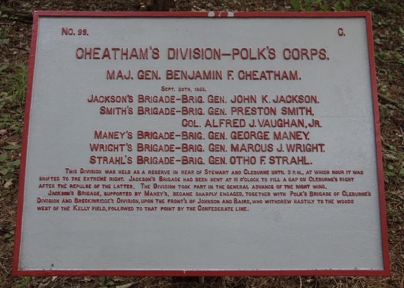 Cheatham's Division Marker image. Click for full size.