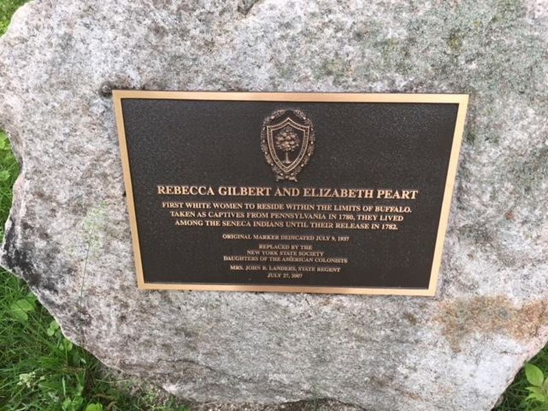 Rebecca Gilbert and Elizabeth Peart Marker. Click for full size. Rebecca Gilbert and Elizabeth Peart Marker image. Click for full size.
