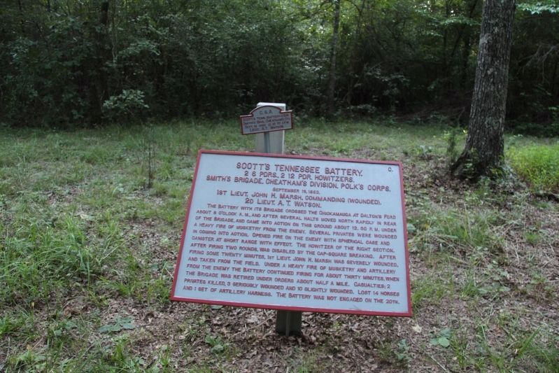 Scott's Tennessee Battery Marker. Click for full size. Scott's Tennessee Battery Marker image. Click for full size.