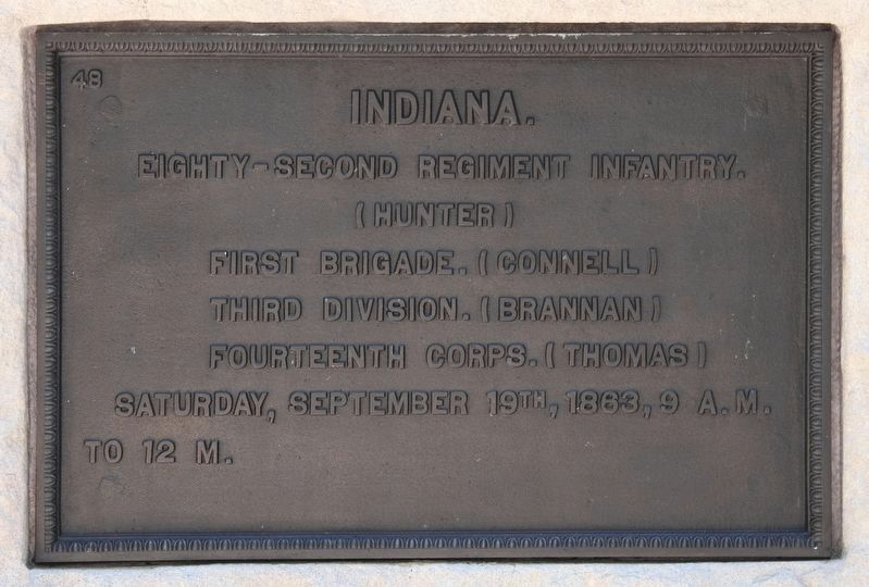 82nd Indiana Infantry Marker image. Click for full size.