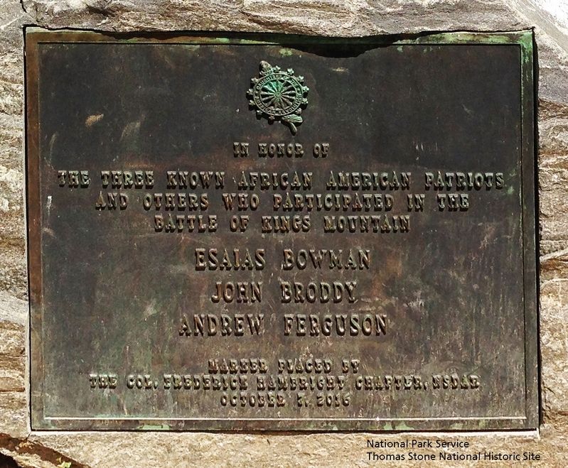 In Honor of the Three Known African American Patriots Marker. Click for full size. In Honor of the Three Known African American Patriots Marker image. Click for full size.