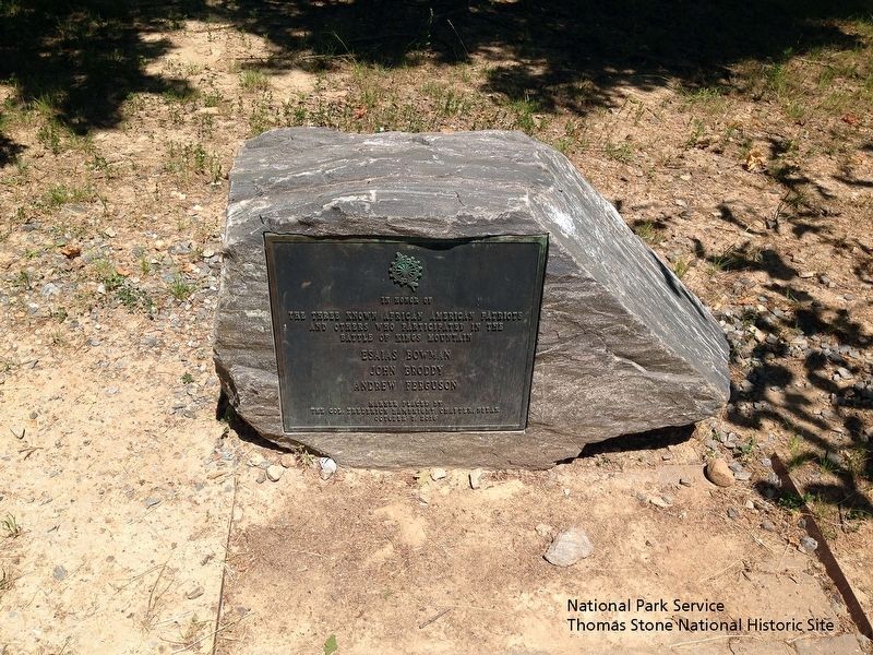 In Honor of the Three Known African American Patriots Marker. Click for full size. In Honor of the Three Known African American Patriots Marker image. Click for full size.