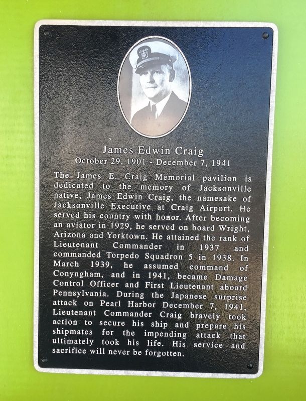 James Edwin Craig Marker image. Click for full size.